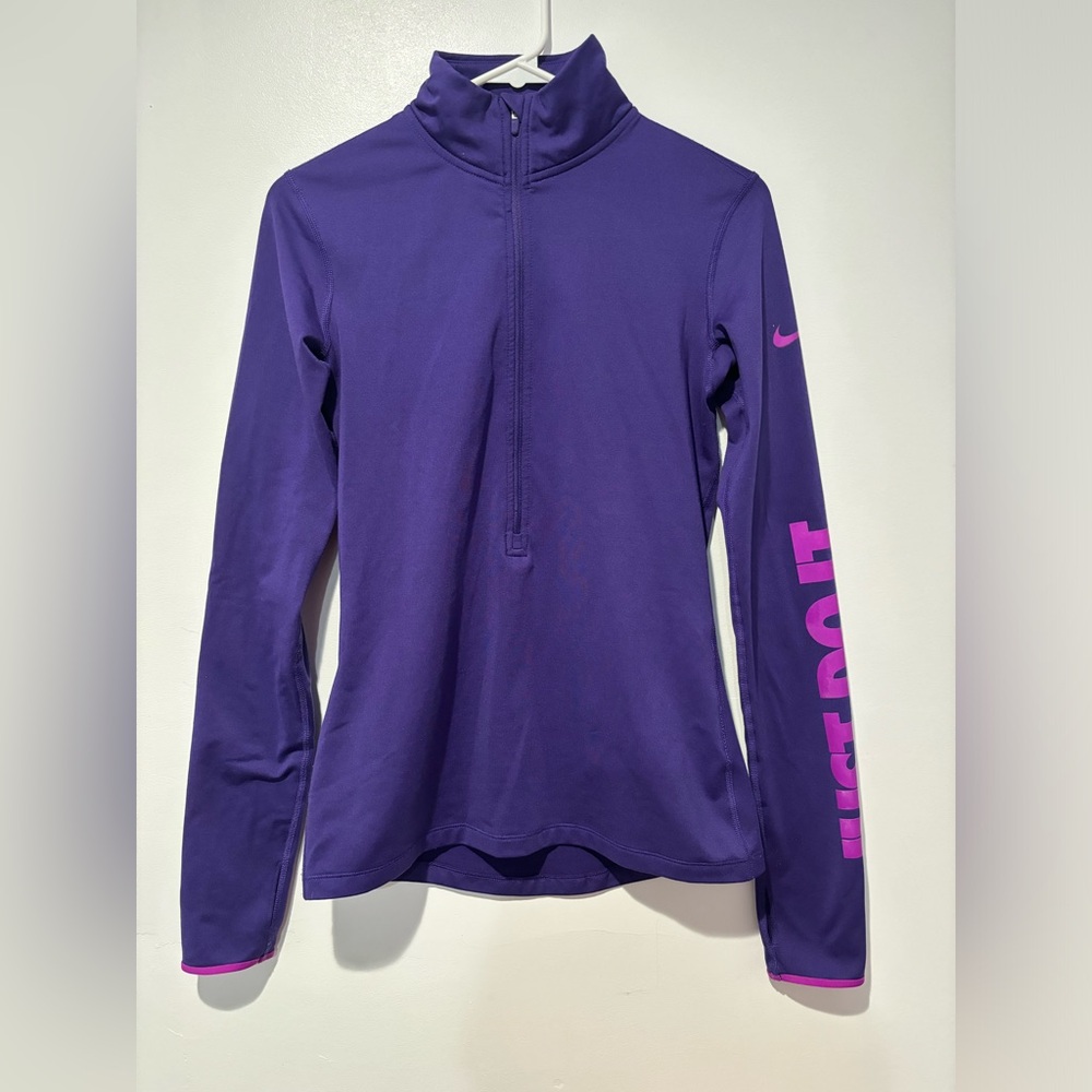 Purple Nike Pro Dri-Fit Half-Zip Jacket